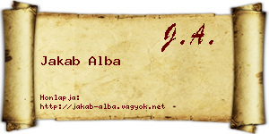 Jakab Alba névjegykártya